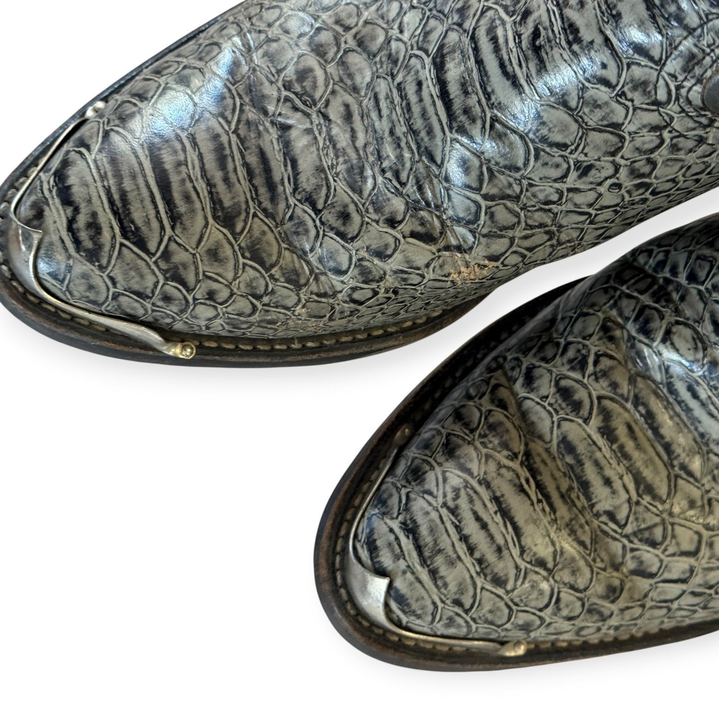 Durango Python Cowboy Boots Mens 8.5 Gray Snakeskin Leather Western