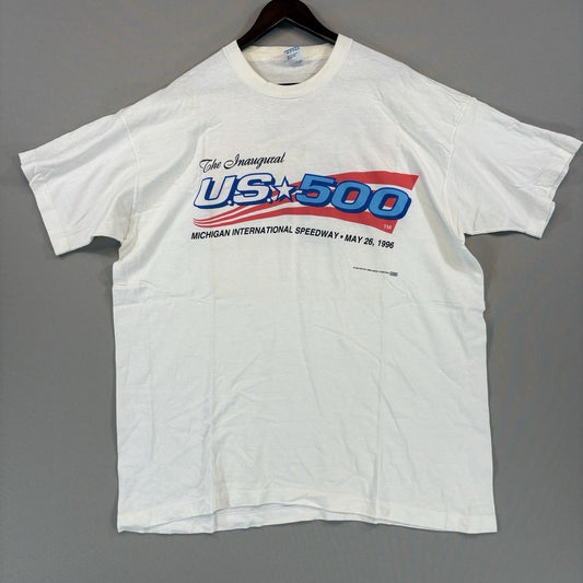 Vintage The Inaugural US 500 Michigan Speedway Single Stitch T Shirt mens 2XL