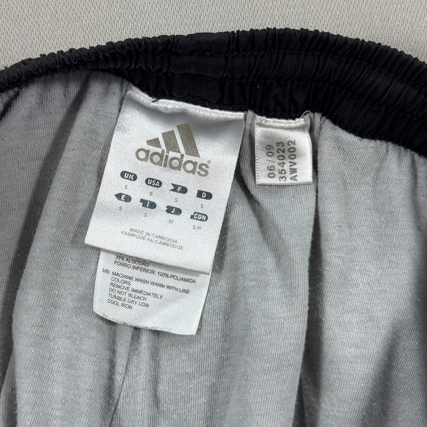 Vintage Adidas Track Pants Mens Small Black Ankle Zipped Drawstrings Trefoil Y2K