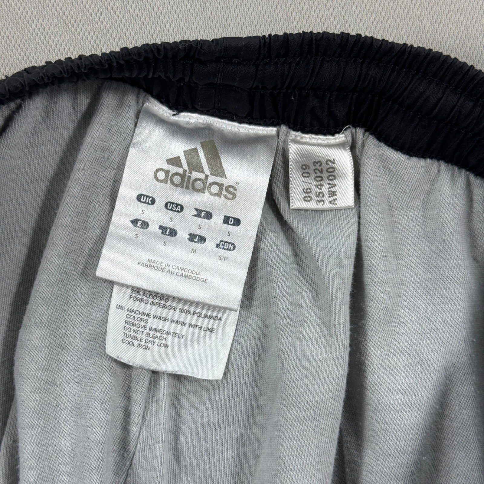 Vintage Adidas Track Pants Mens Small Black Ankle Zipped Drawstrings Trefoil Y2K