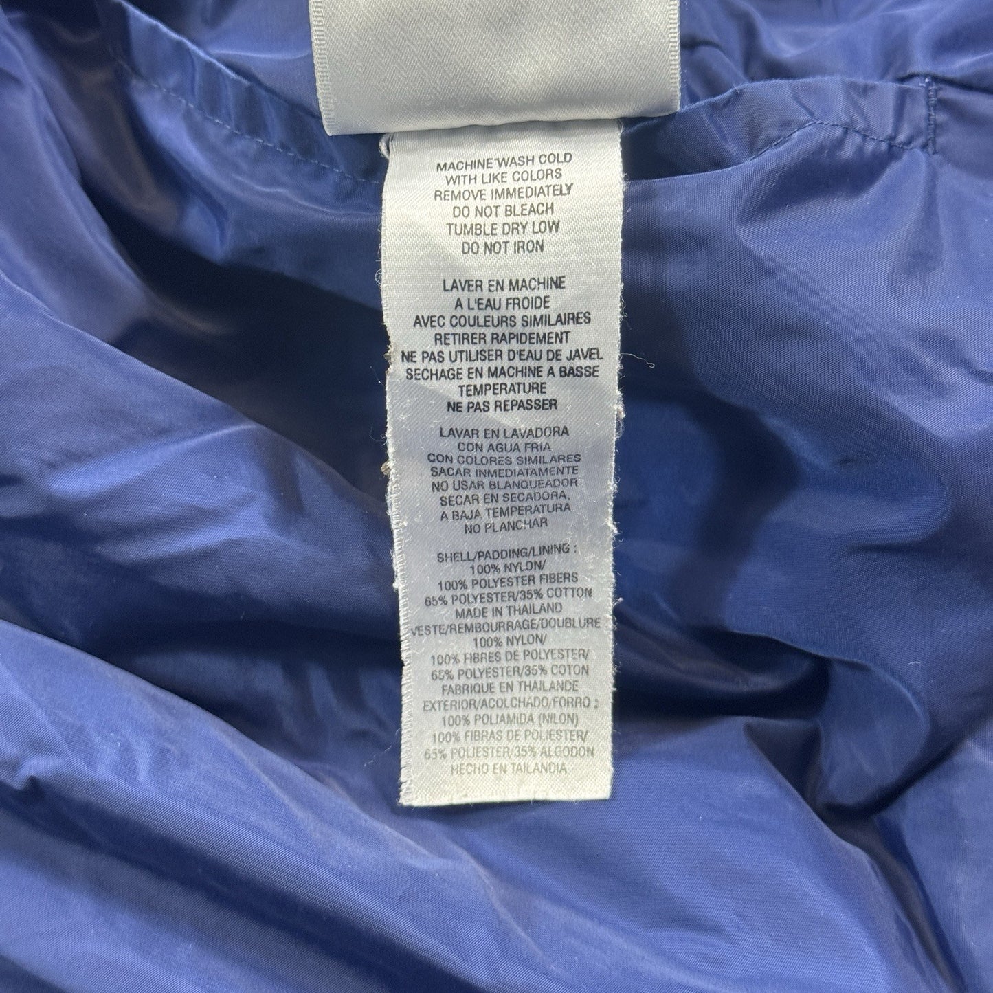 Vintage Adidas Reversible Jacket mens Large Blue Gray Insulated Full Zip Logo