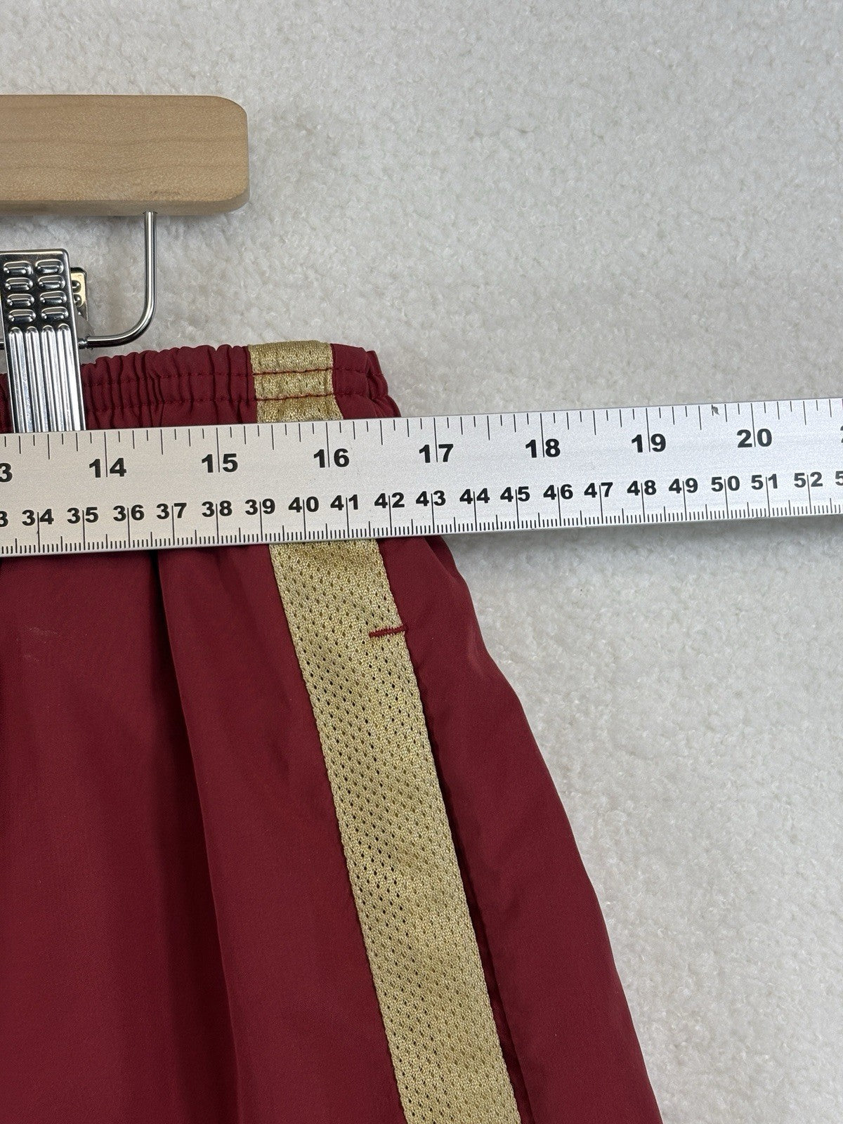 Vintage Reebok  Mesh Lined  Track Pants Mens XL Red Gold Stripe Sports