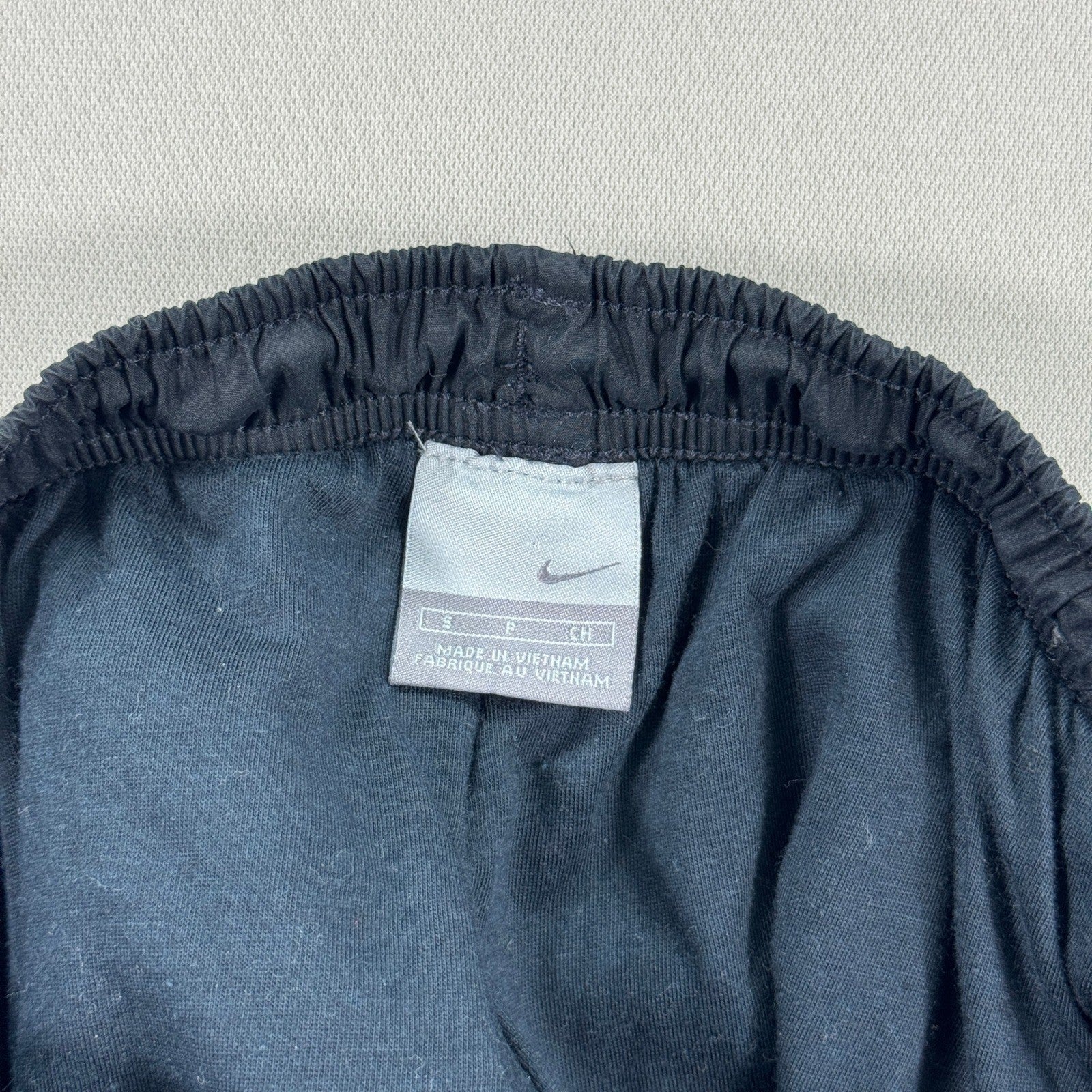 Vintage Nike Track Pants Mens Small Gray Silver Lined Drawstring Lightweight Y2K