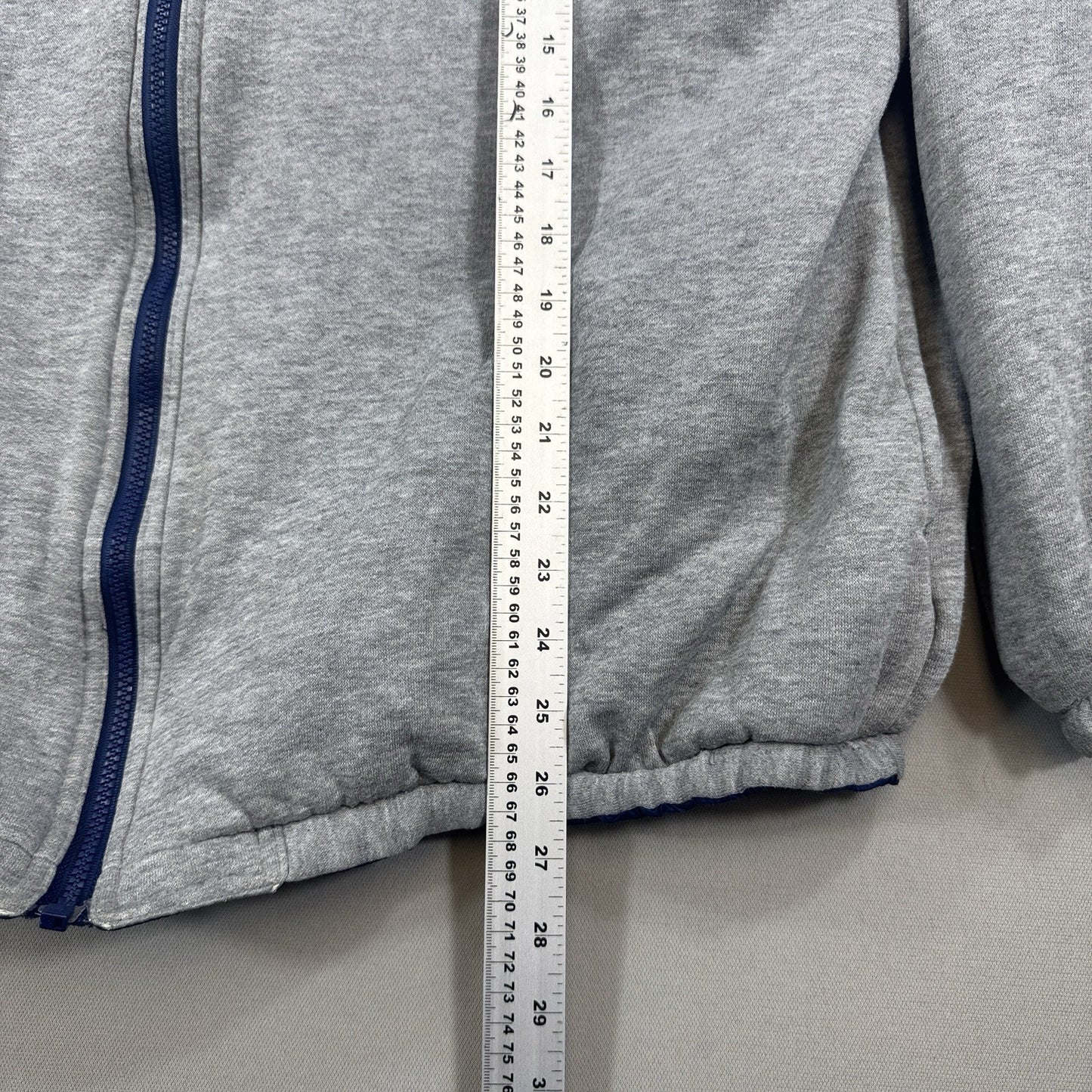 Vintage Adidas Reversible Jacket mens Large Blue Gray Insulated Full Zip Logo