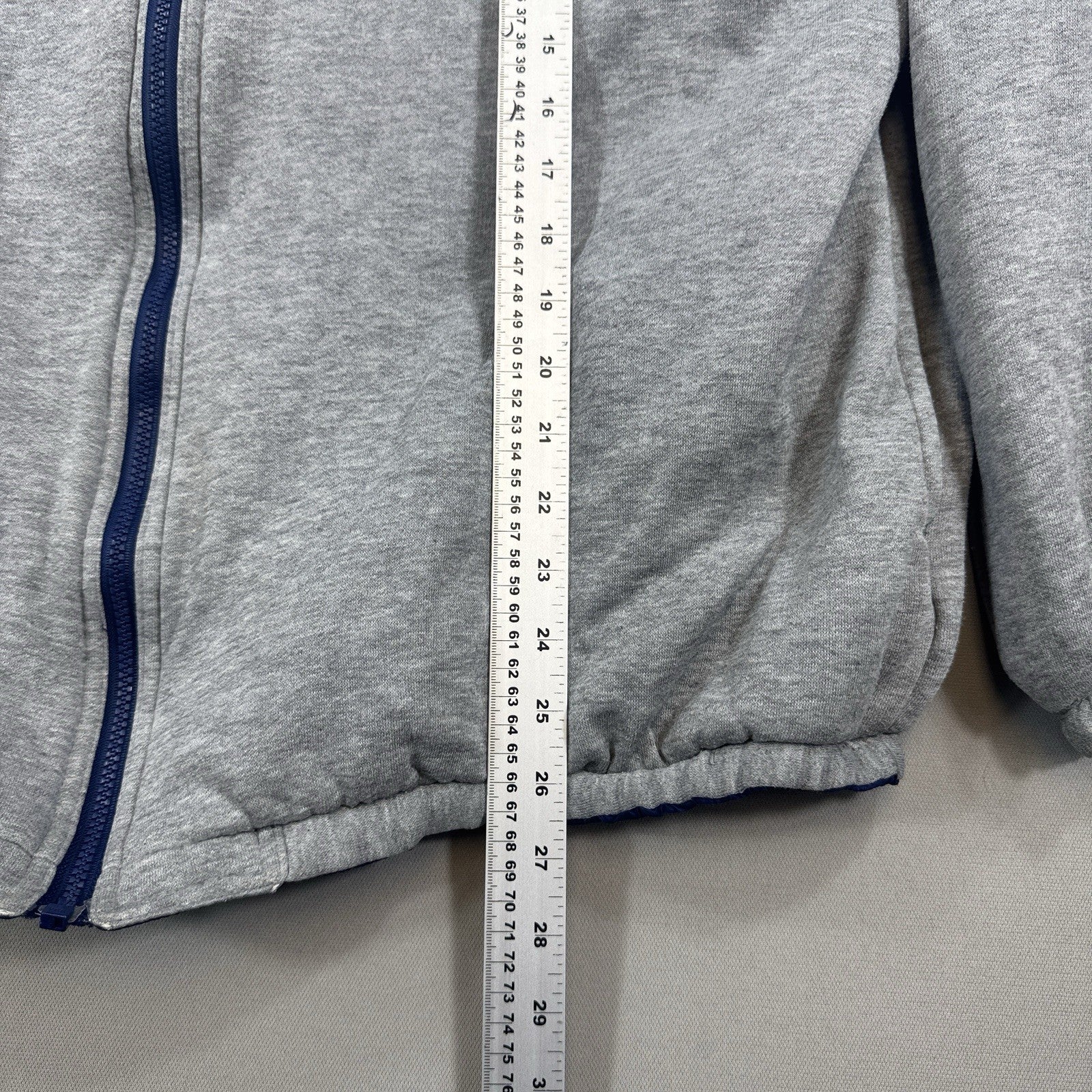 Vintage Adidas Reversible Jacket mens Large Blue Gray Insulated Full Zip Logo