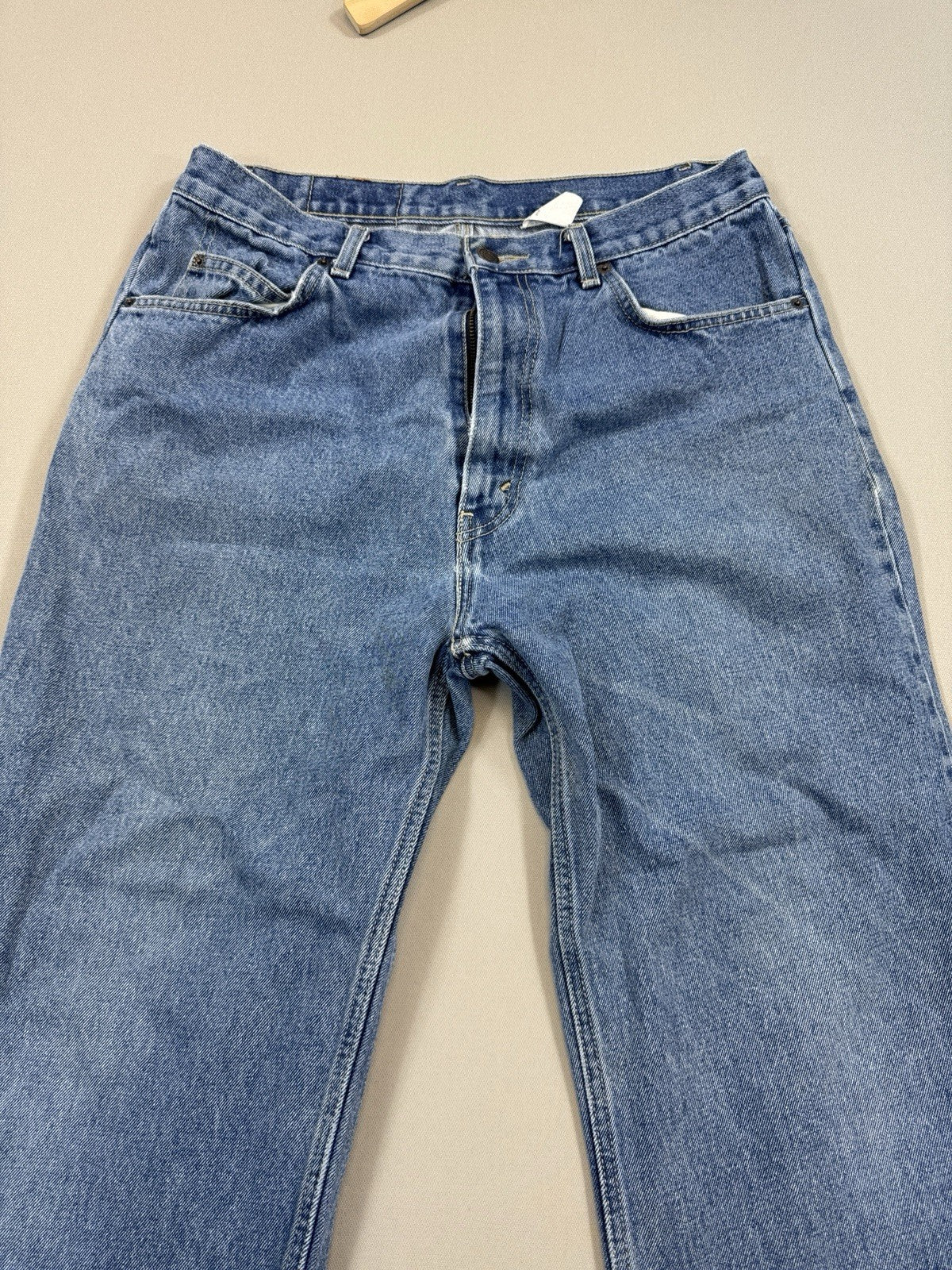 VTG Baggy Levi's Original Jeans Orange Tab Mens 36x32 Blue Denim Distressed