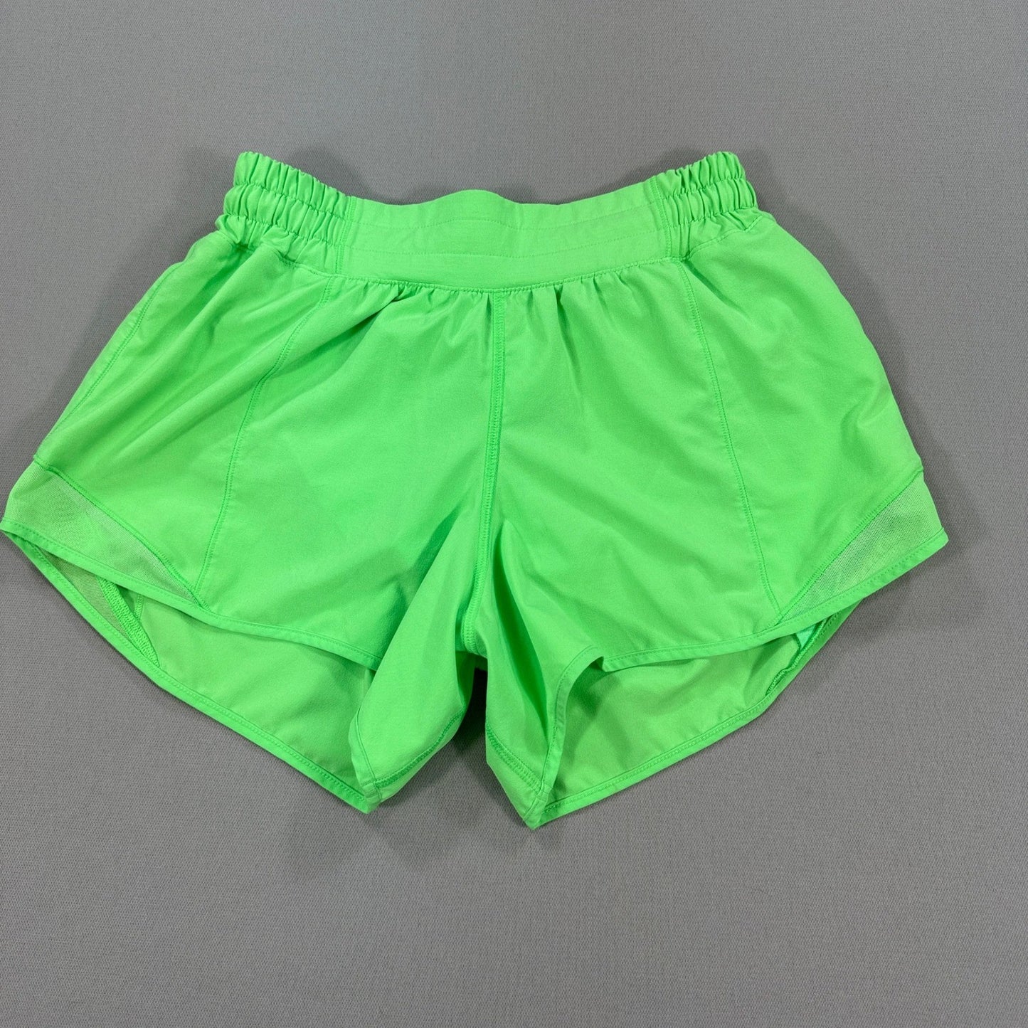 Lululemon Hotty Hot Shorts High Rise 4" Lined Womens Size 6 Neon Green