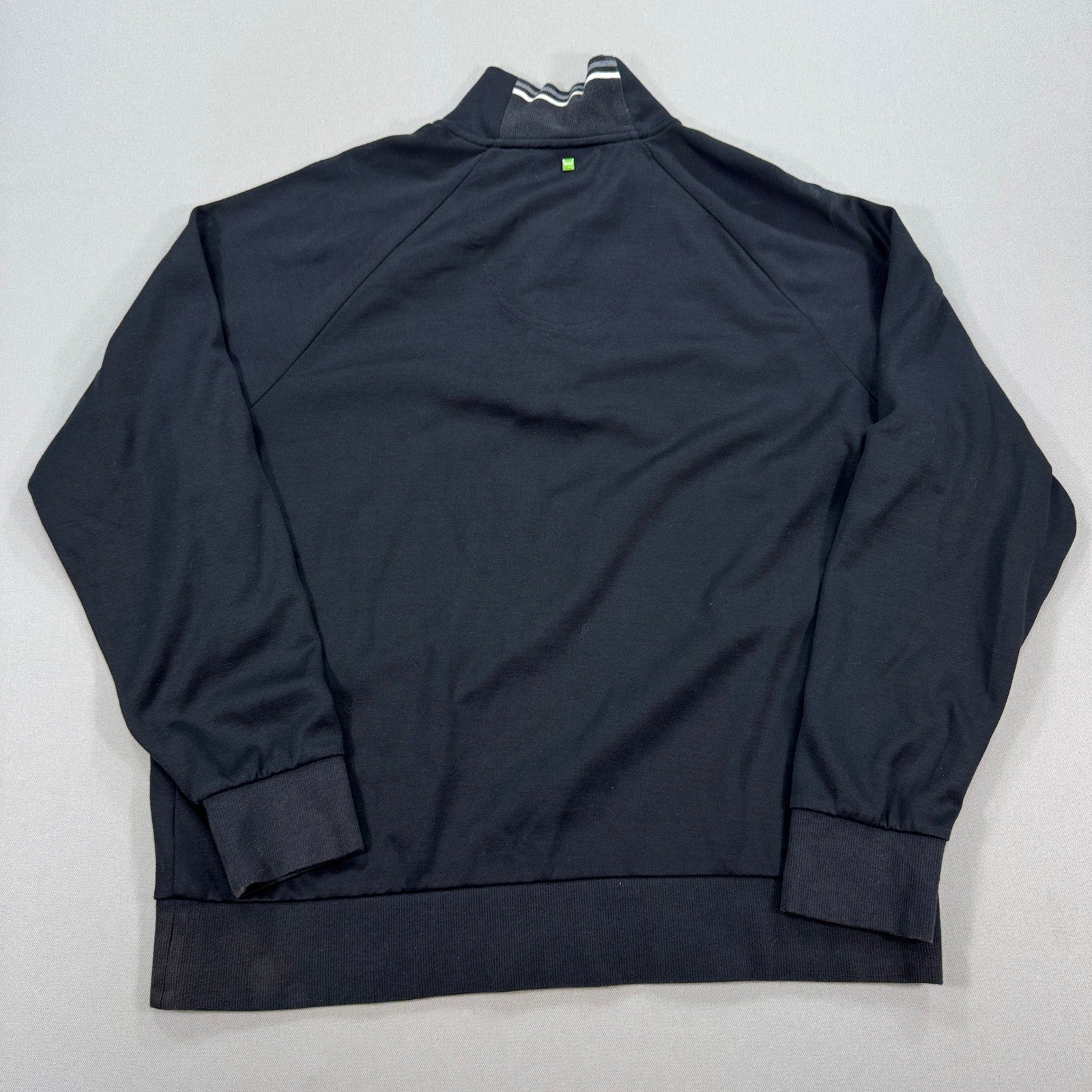 BOSS Hugo Boss Sweatshirt Half Zip Pullover mens XL Black Regular Fit Mock Neck
