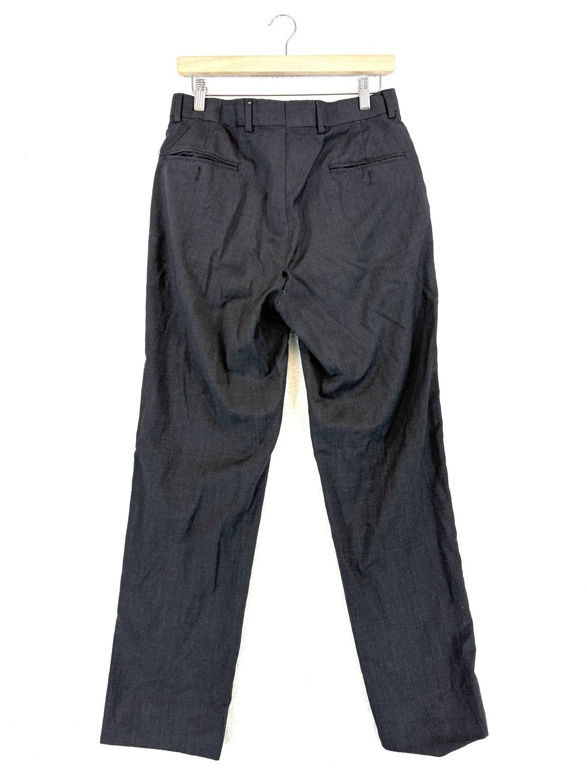 Brooks Brothers Pants Mens Size 38x32 Dark Gray 1818 Fitzgerald 100% Wool