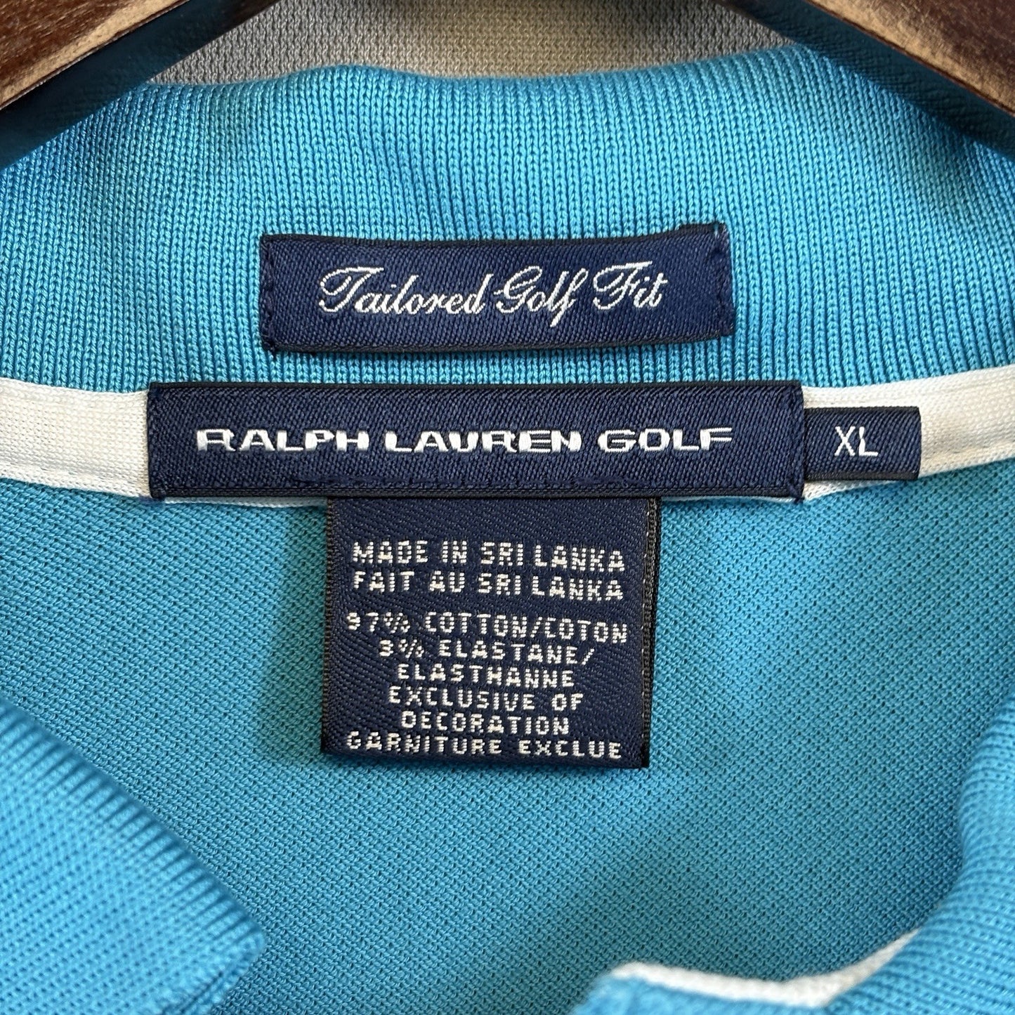 Polo Ralph Lauren Golf Fit Men’s XL Light Blue Polo Shirt Short Sleeve Bellagio