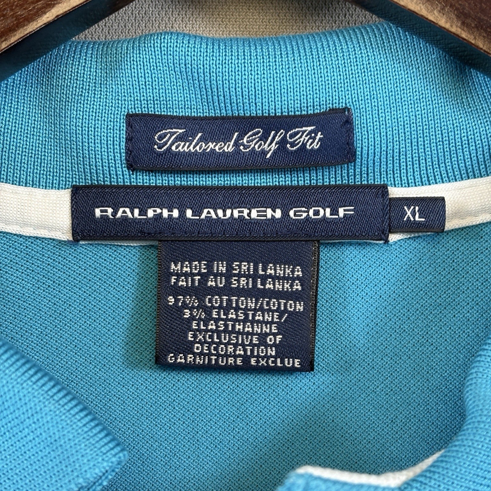 Polo Ralph Lauren Golf Fit Men’s XL Light Blue Polo Shirt Short Sleeve Bellagio