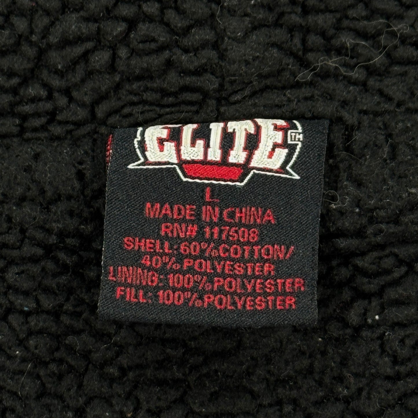 Vintage MMA Elite Hoodie Jacket Sherpa Lined Zip Up mens Large Cross Print Y2K