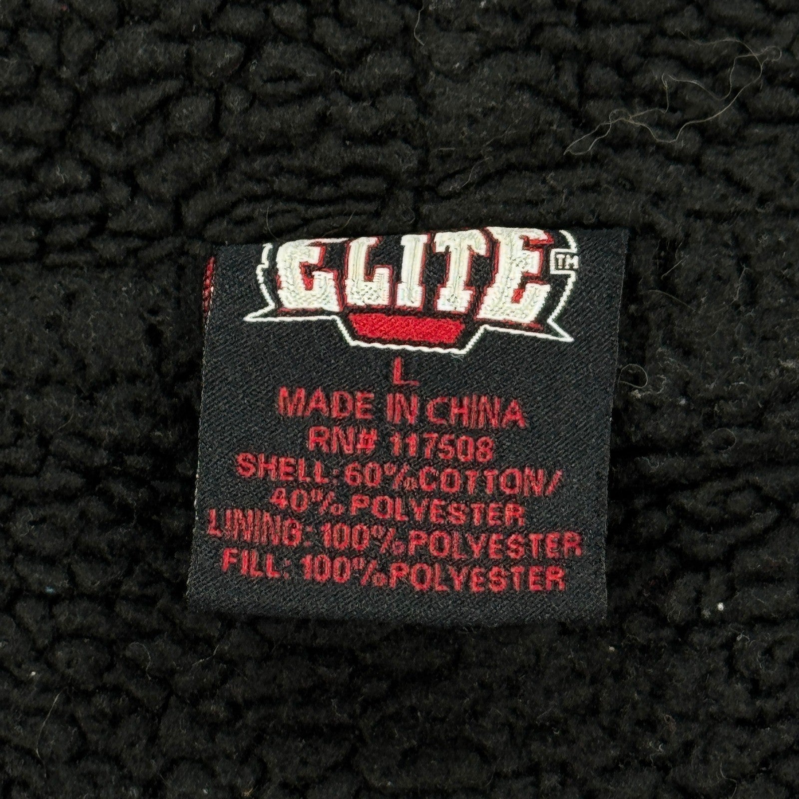 Vintage MMA Elite Hoodie Jacket Sherpa Lined Zip Up mens Large Cross Print Y2K