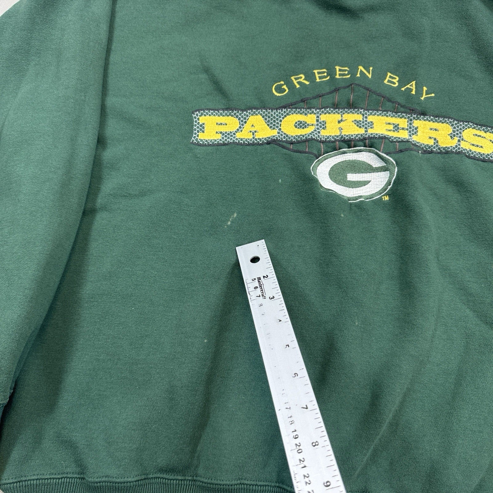Vintage Starter Sweatshirt Green Bay Packers mens Large Green Football Pullover