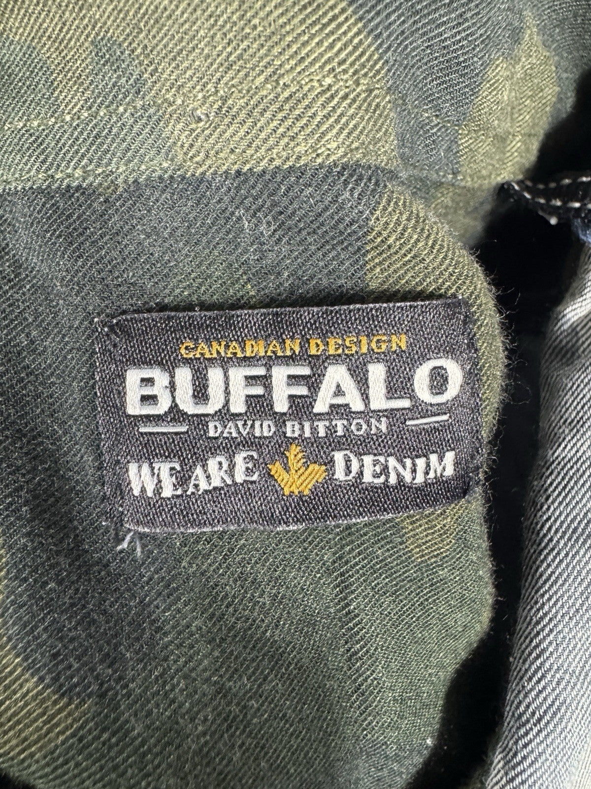 BUFFALO DAVID BITTON Camo Shirt Long Sleeve Sz Large Button Up New Msrp $99