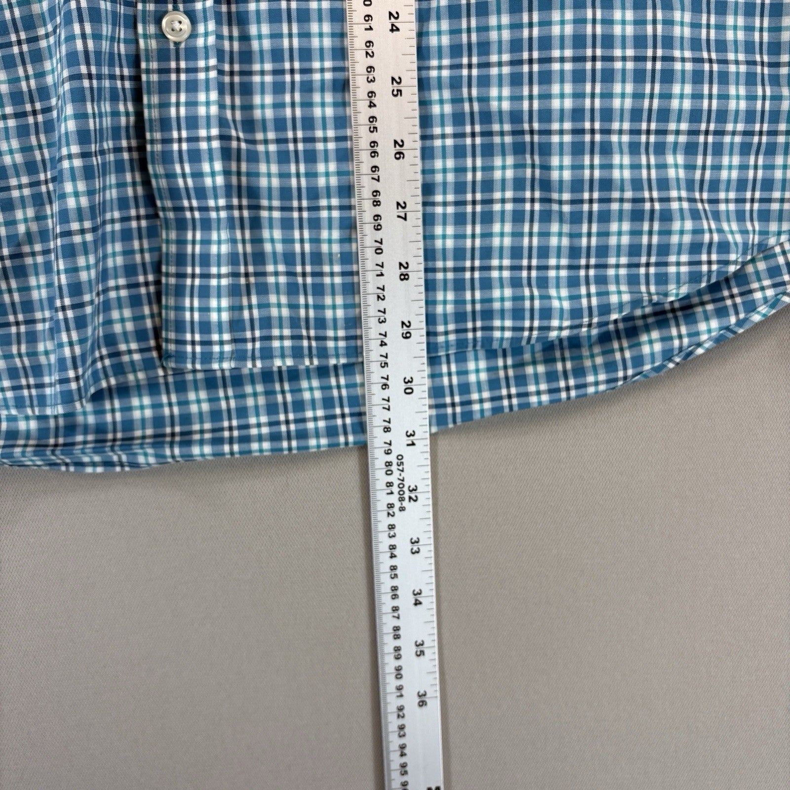 LL Bean Kennebunk Sport Shirt Mens Large Check Button Down Wrinkle Free