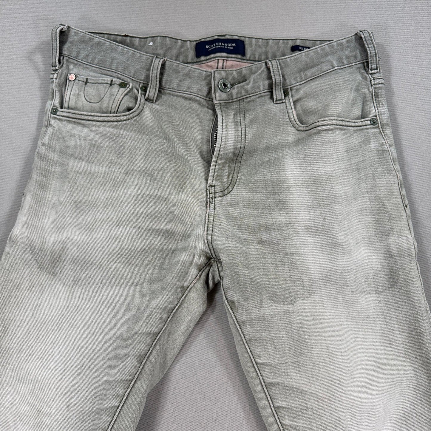3x Scotch & Soda Jeans Skinny Fit Stretch Denim mens 32x32 Gray Blue Beige