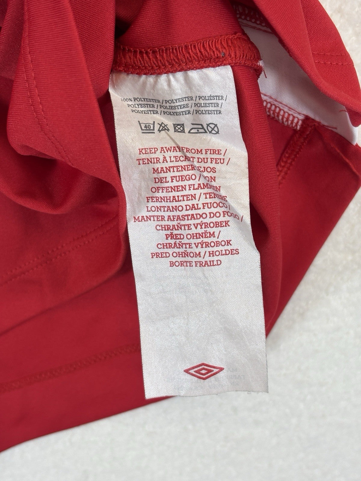 Umbro Glasgow RFC Rangers 2011-12 Soccer Red Colorblock Shirt Jersey Mens Small