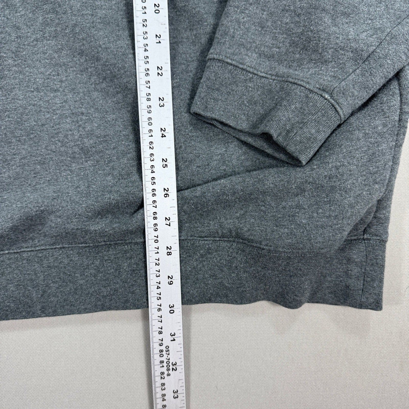 LL Bean Sweater mens 2XLT Gray Quarter Zip Long Sleeve Traditional Fit Pullover