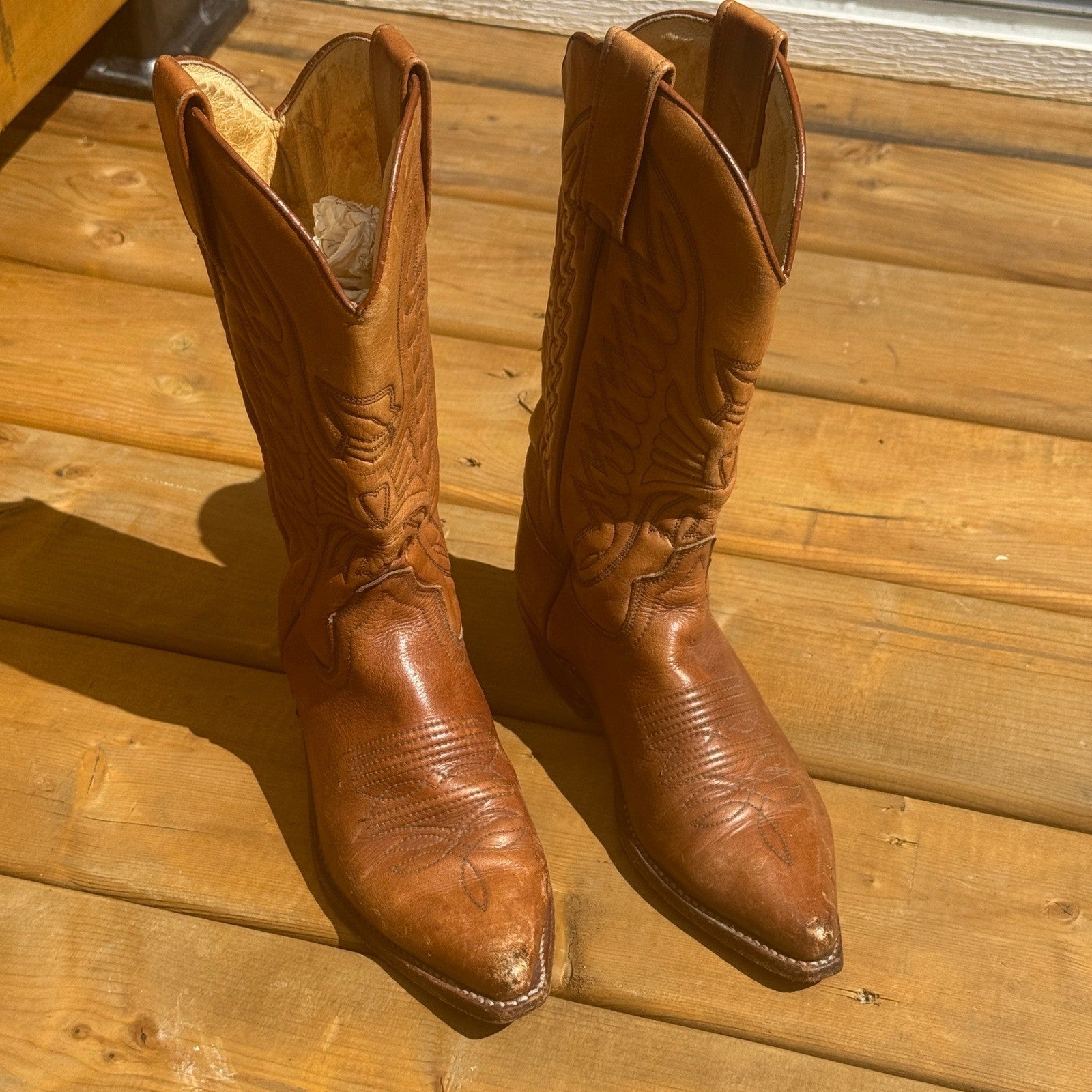 Vintage Sendra Boots Leather Cowboy Western Boots Womens Size 4 Made in Spain
