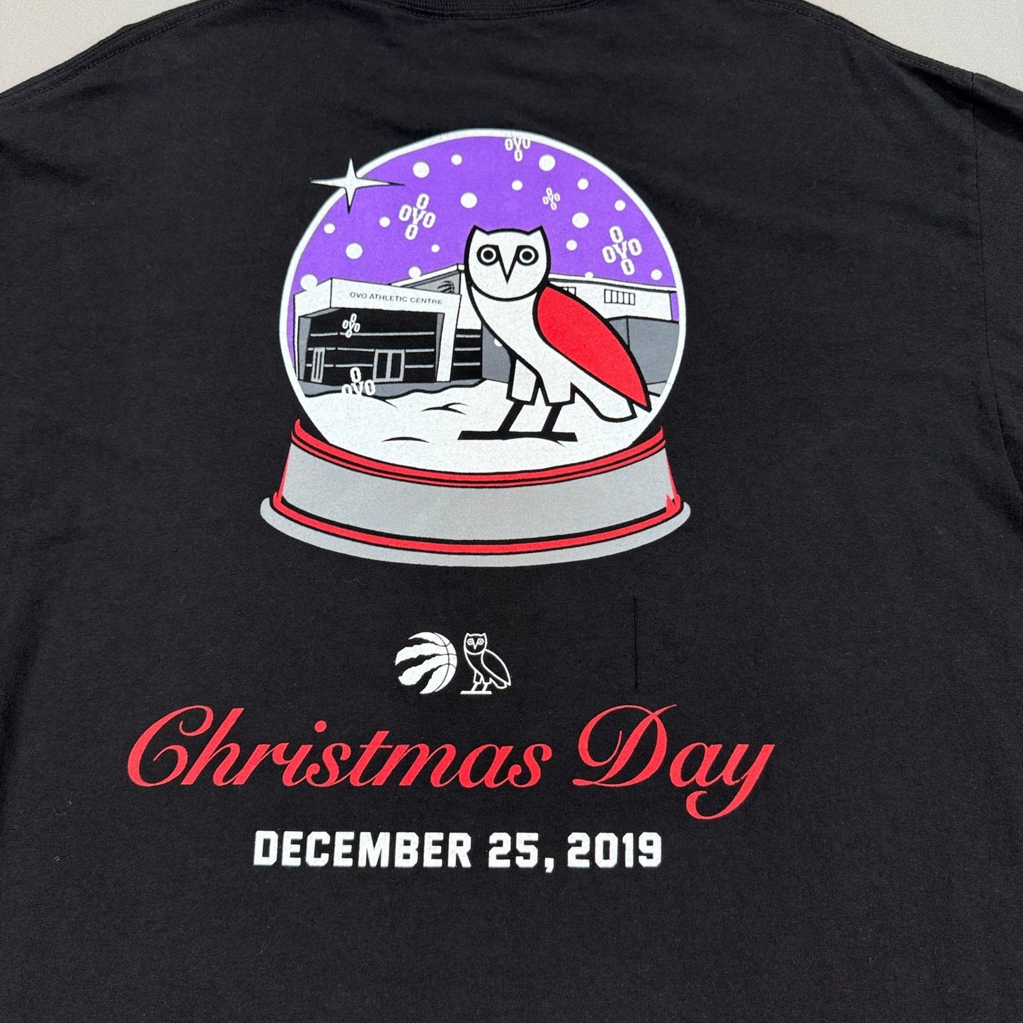 OVO x Toronto Raptors 2019 Christmas Tee - mens XL Black Long Sleeve