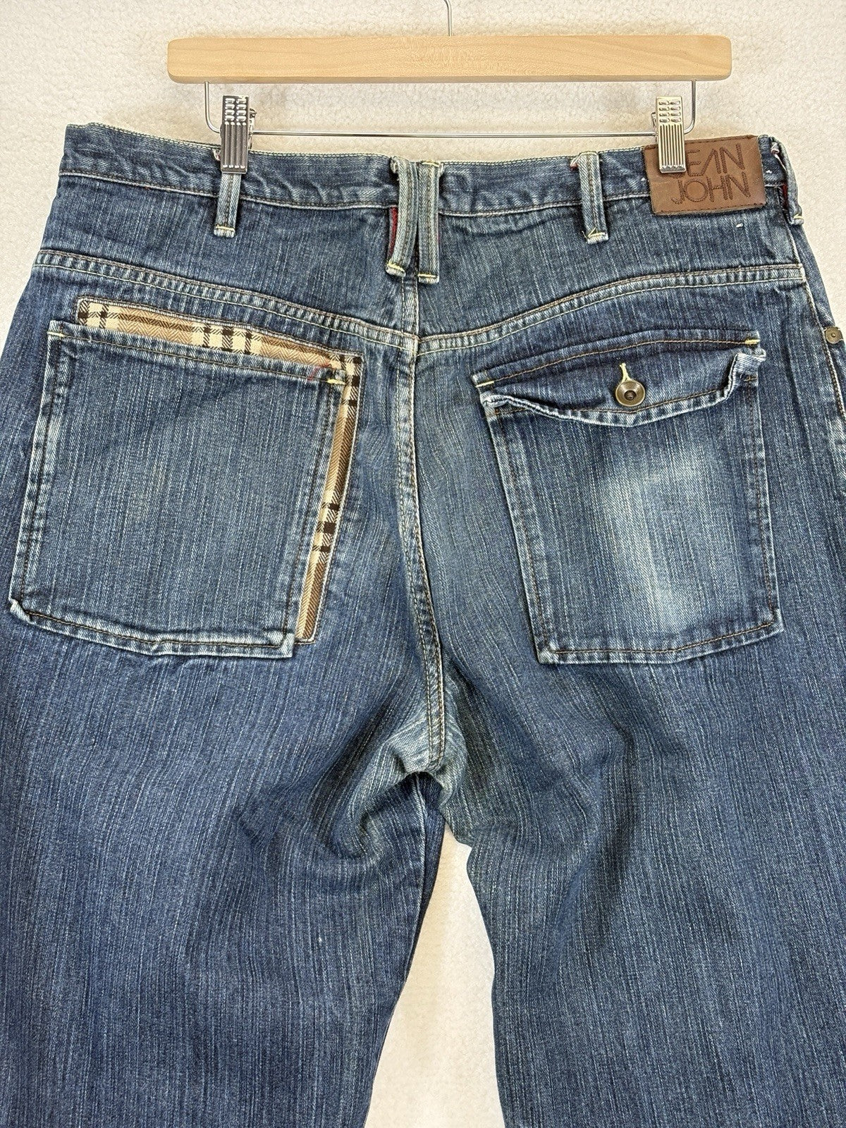 Sean John Jeans Y2K Mens 38 Baggy Blue Denim Straight Leg Relaxed Fit