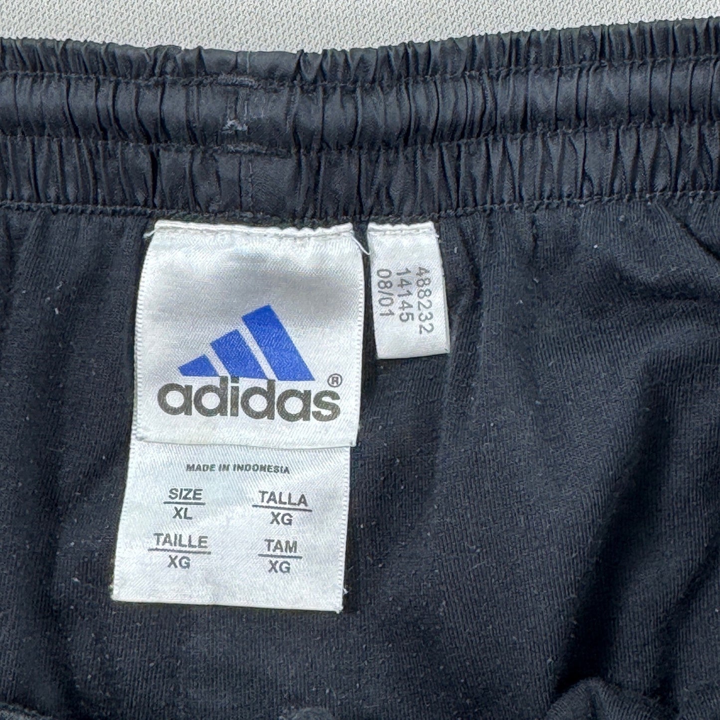 Vintage Adidas Track Pants Men's XL Black Zipped Ankle Windbreaker Y2K 2001
