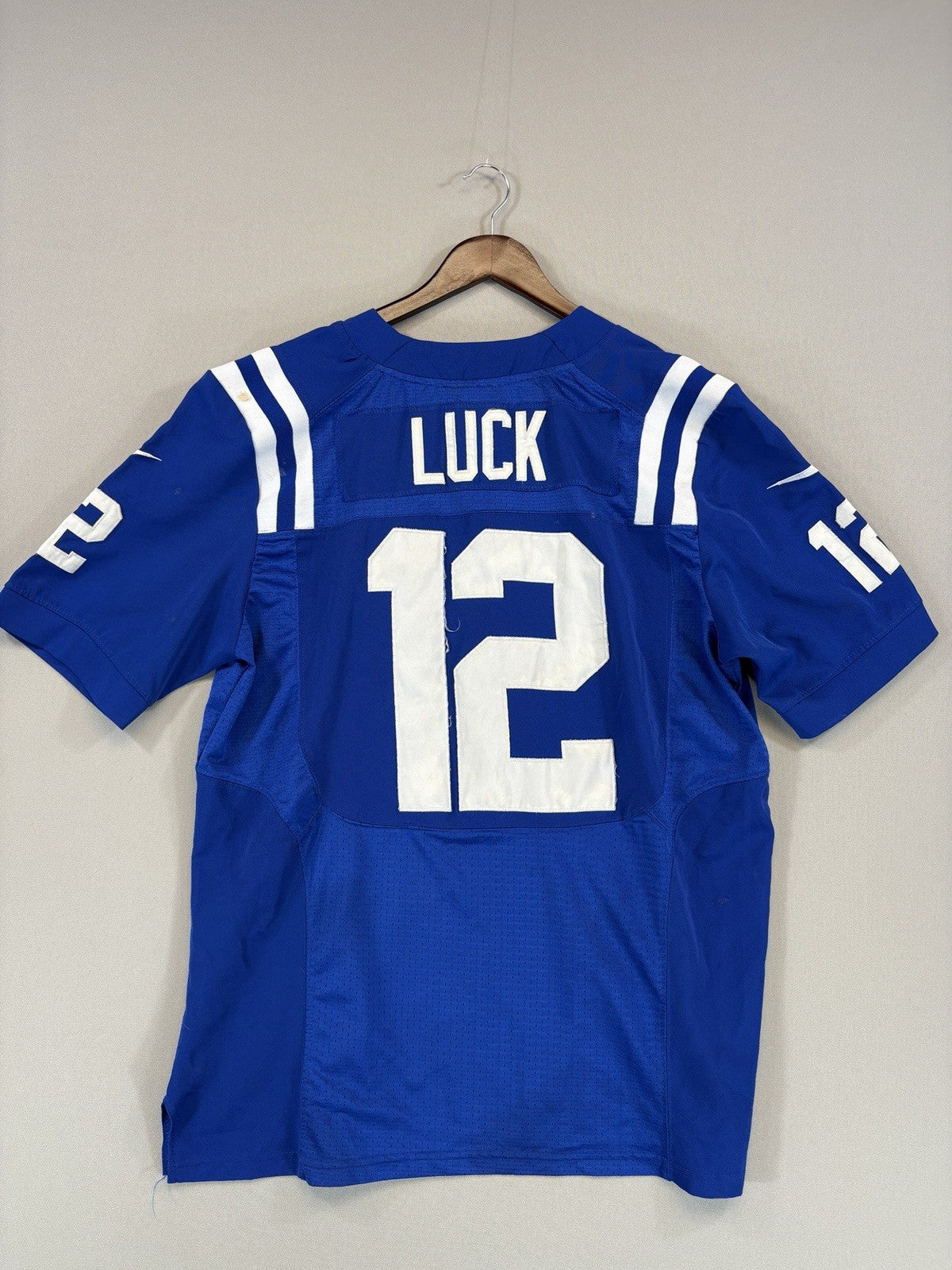 Nike On Field NFL Football Andrew Luck Indianapolis Colts Blue Jersey mens 44