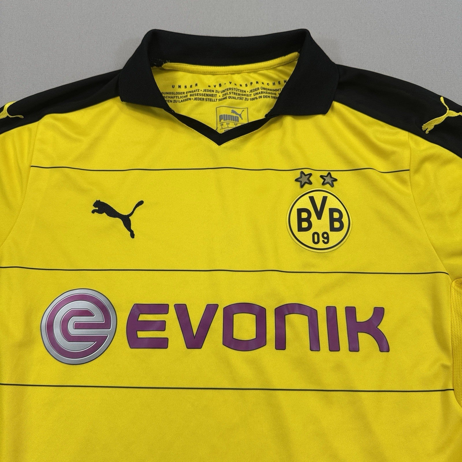 Puma Evonik Sport Jersey mens Large Yellow  Football Shirt Borussia Dortmund