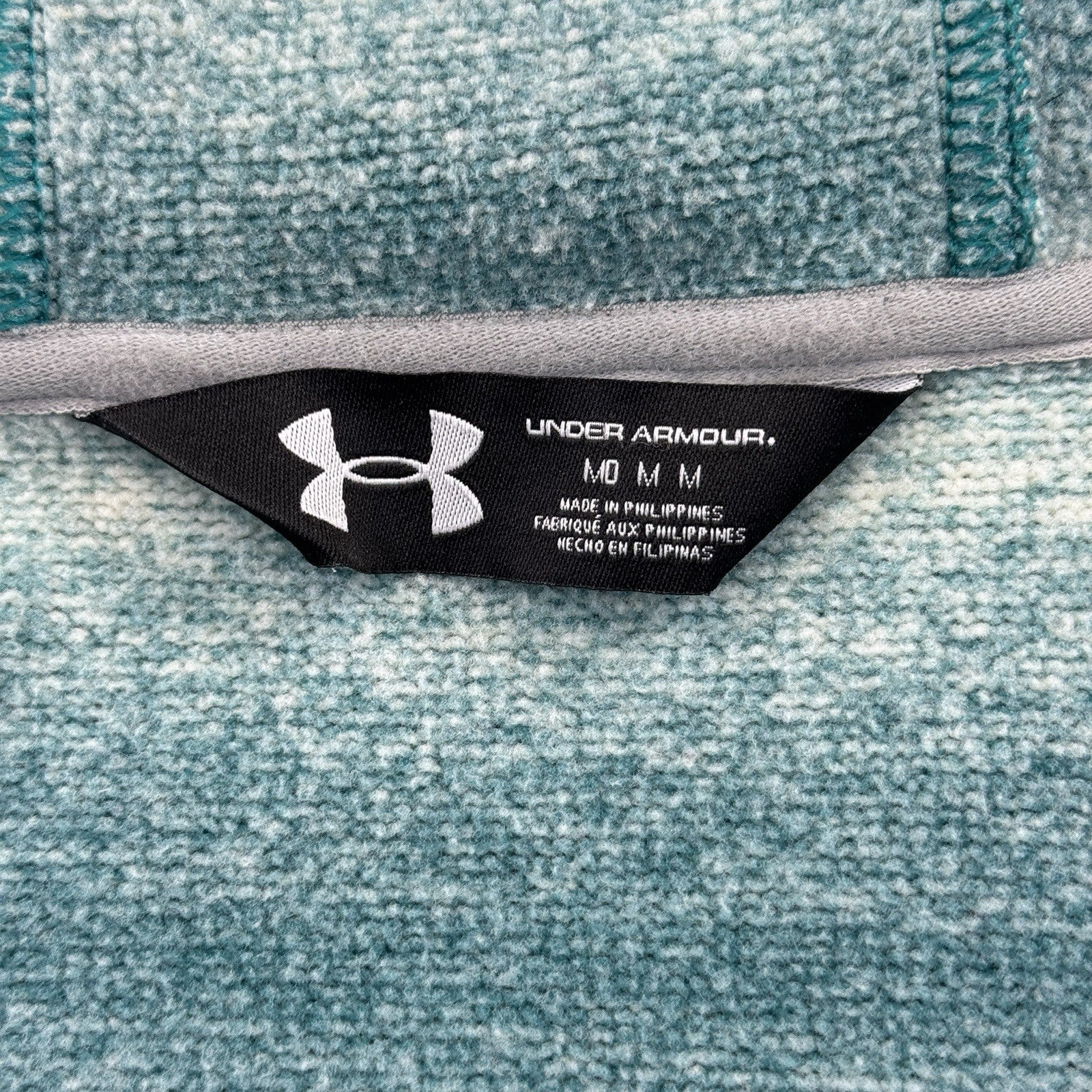 Under Armour Cold Gear Sweatshirt Womens Medium Green Striped Hoodie Full Zip