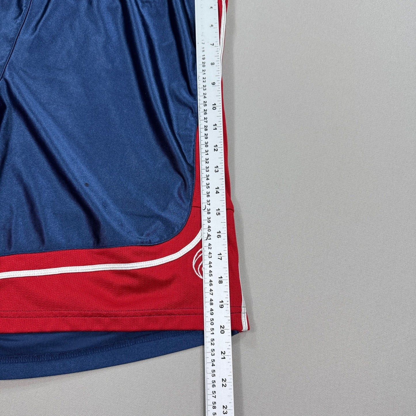 Vintage Nike Basketball Shorts mens XL Blue Red White Gym Running Dri-Fit Mesh