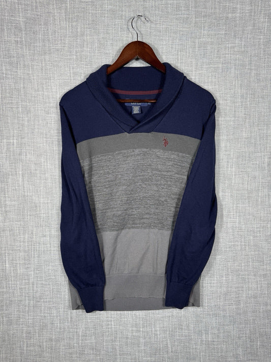 US Polo Assn Acrylic Blend Sweater Two Toned Mens Small