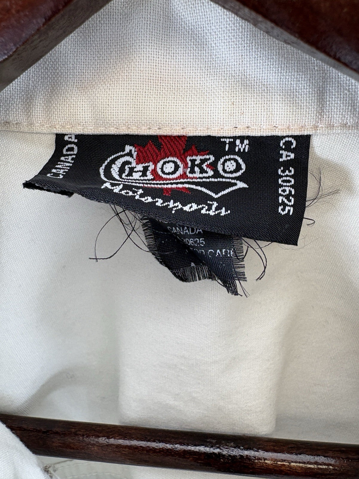 Choko Mens Large Eaton Pro Modified Racing 'The Big Dog' White Button Down Shirt