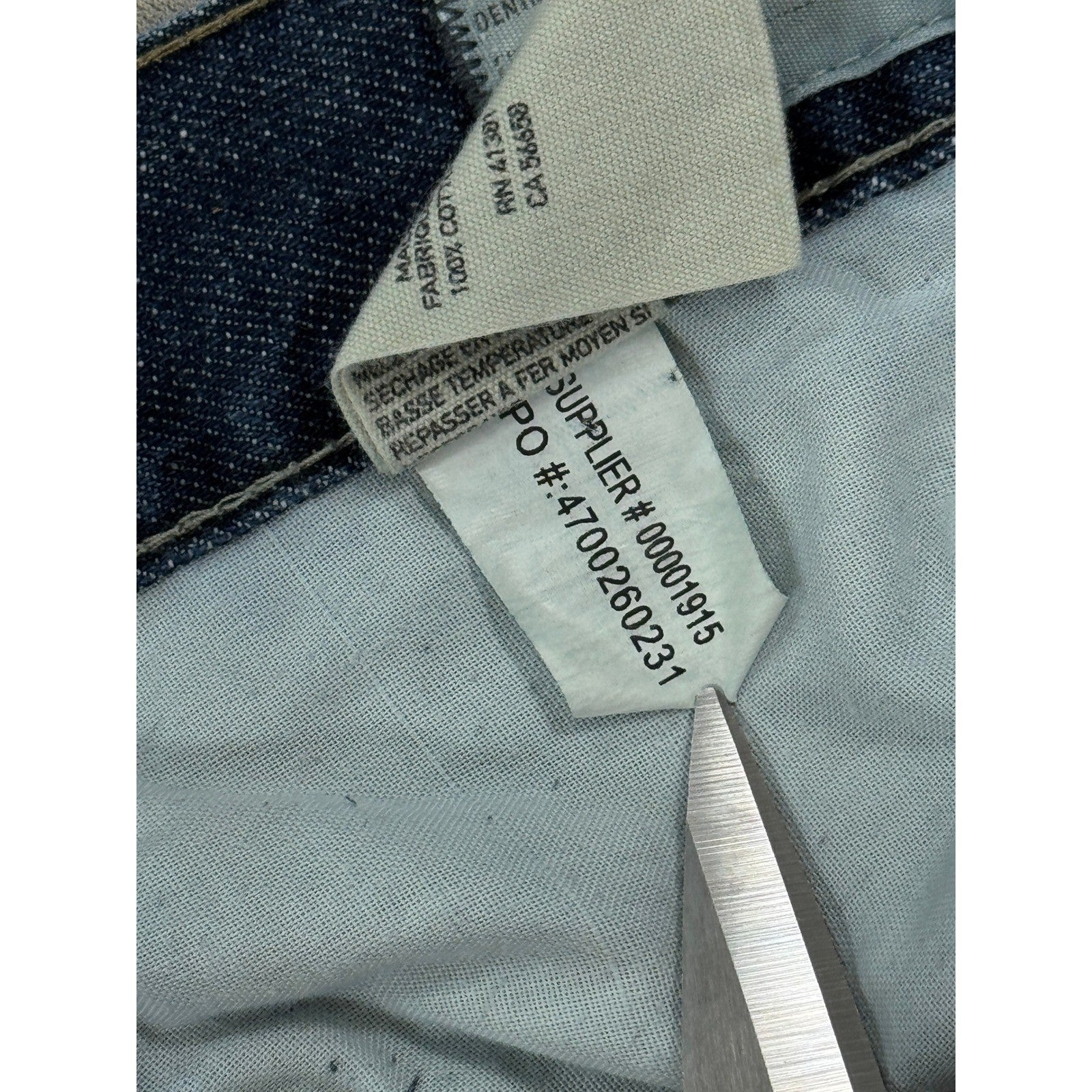 VTG Denim & Supply Ralph Lauren Jeans mens 36x30 Distressed Blue Denim USA Flag