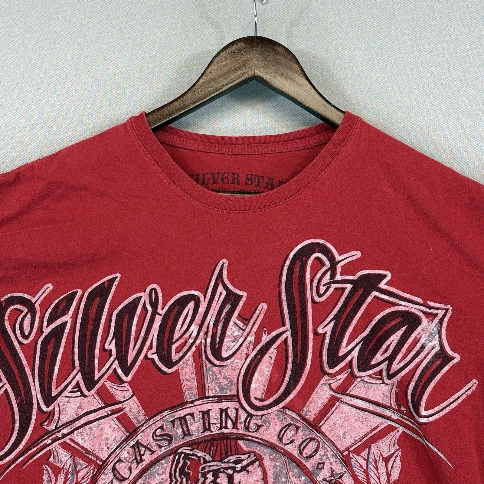 Silver Star Casting Y2K Manny Pacquiao Boxing T-Shirt mens XL Red Graphic Tee