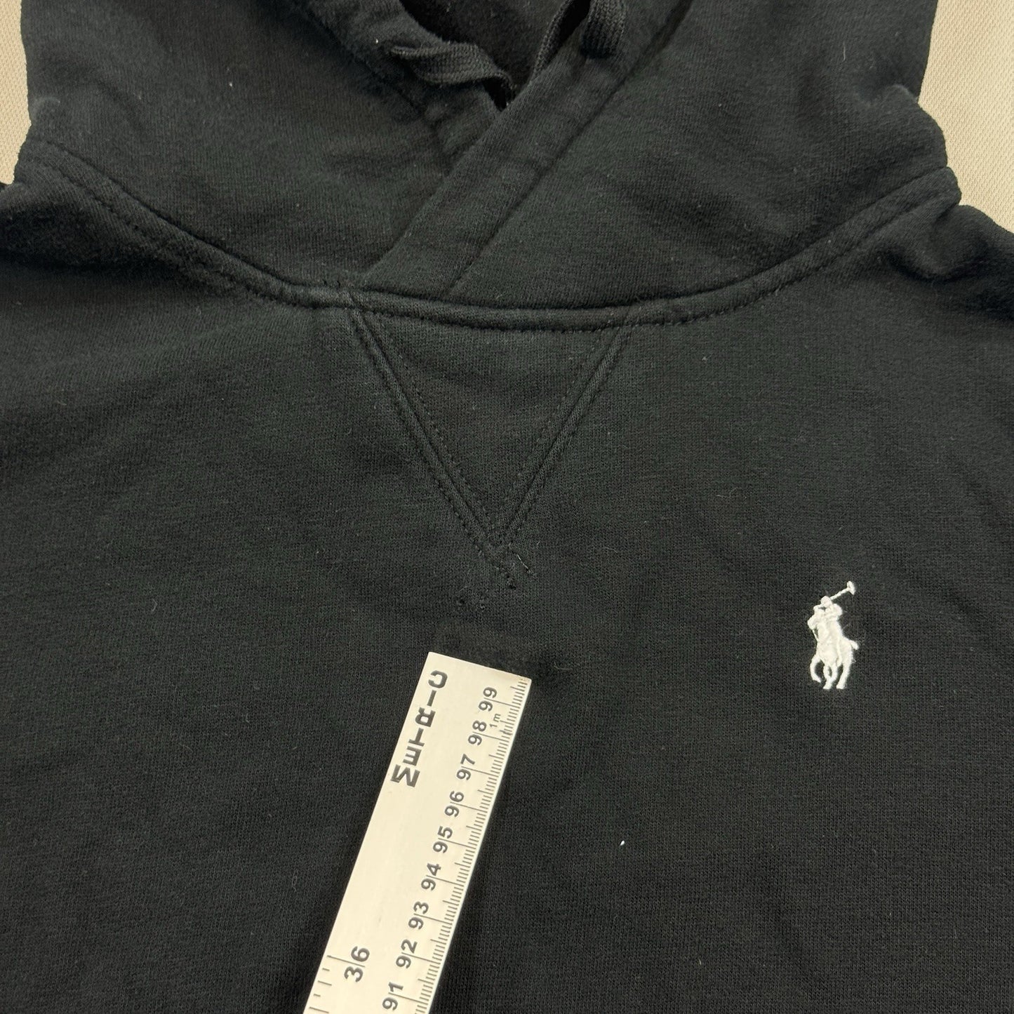 Polo Ralph Lauren Sweatshirt mens XS Black Pullover Hooded Athleisure Logo Soft