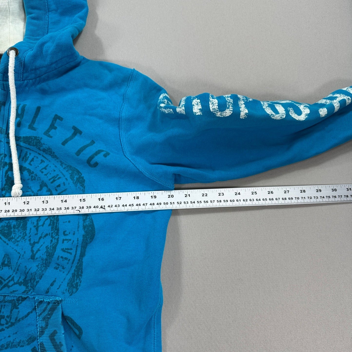 Aeropostale 87 Athletic Full Zip Sweater Womens Medium Blue Sweatshirt Logo