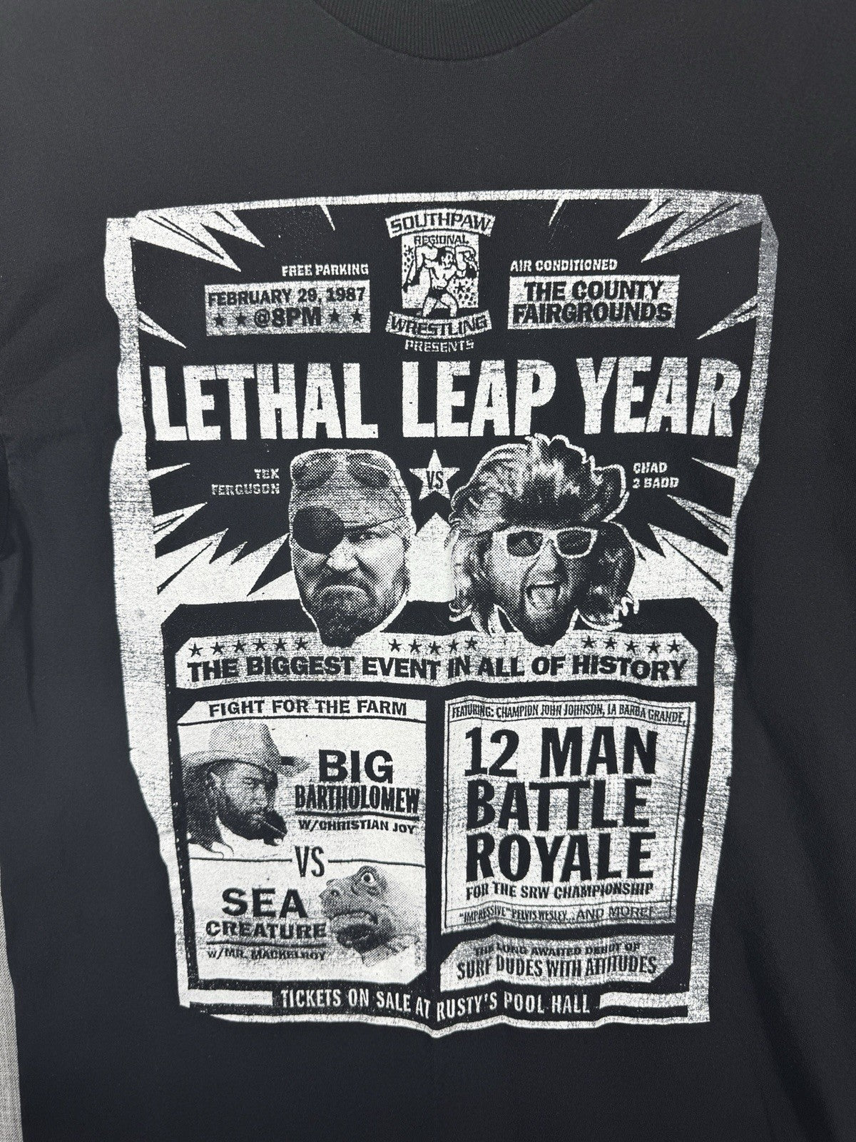 Vintage WWE Lethal Leap Year Southpaw Regional Wrestling T Shirt Size Large