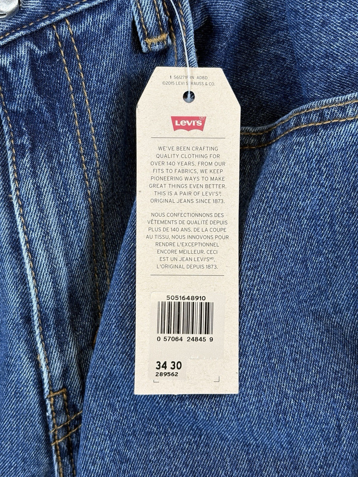 Levi's 516 Slim Straight Jeans Mens 34x30 Medium Wash NEW