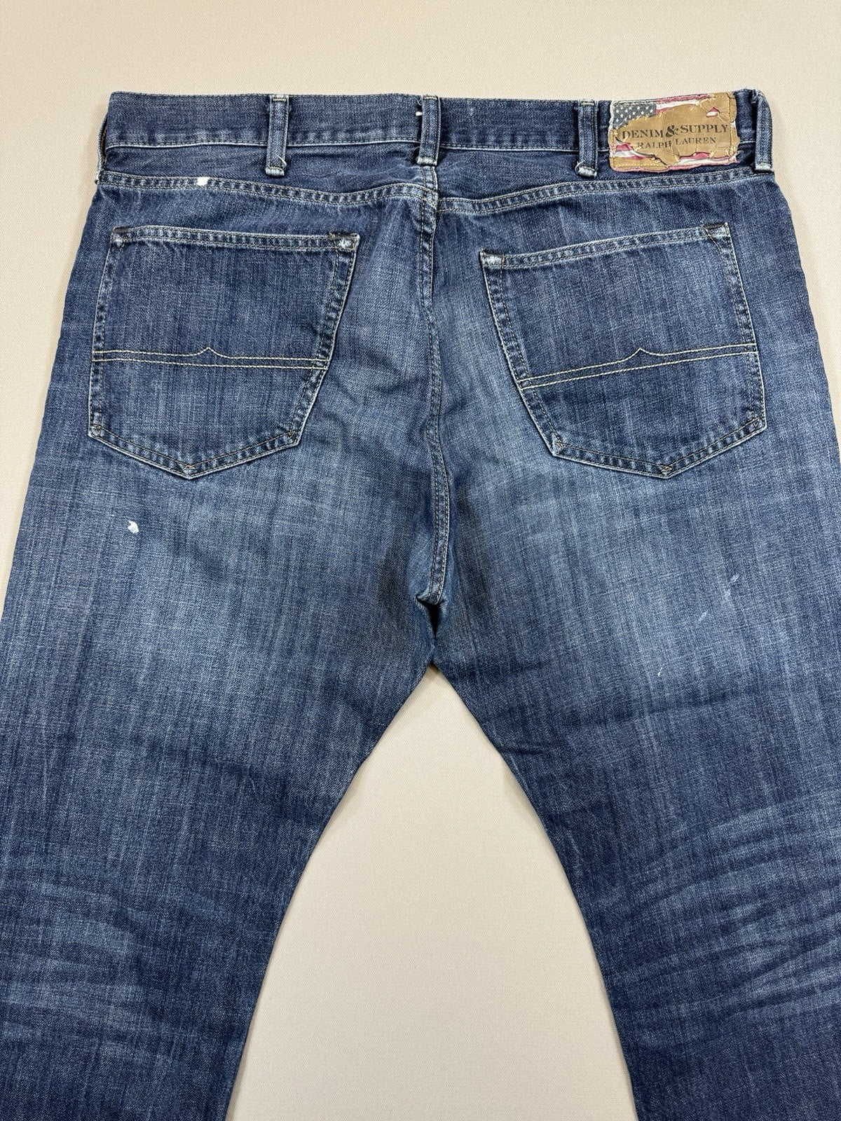 Vintage Ralph Lauren Denim & Supply Jeans Mens 38x32 Blue Denim Straight Leg