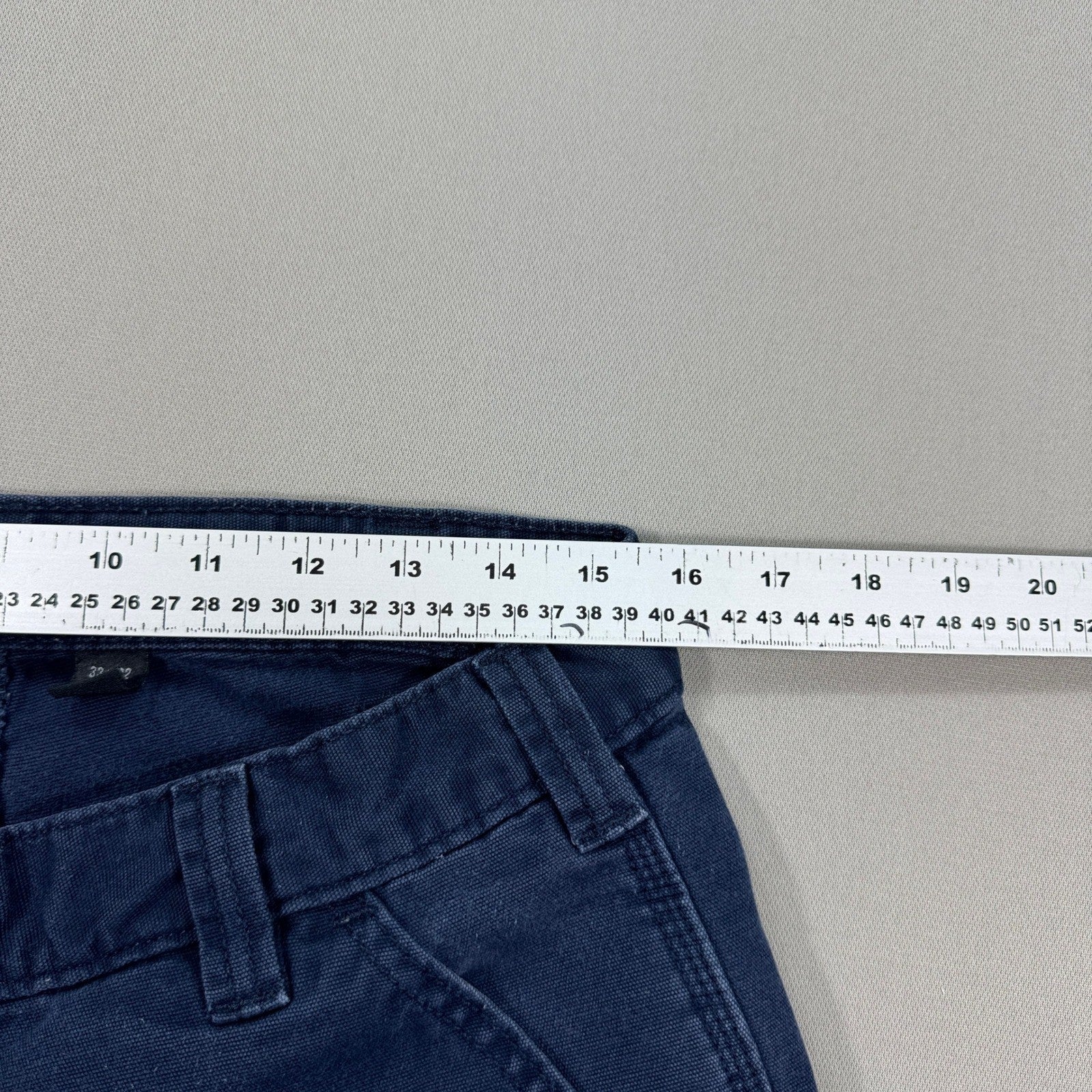 Carhartt Rugged Flex Canvas Work Pants Relaxed Fit mens 33x32 Navy Blue Utility