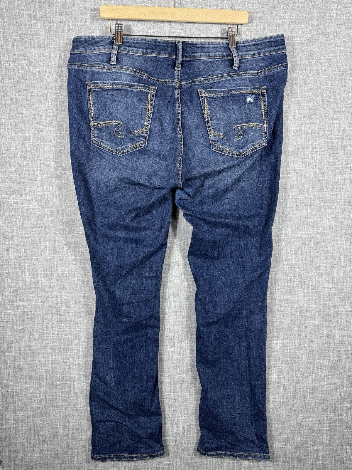 Silver Jeans Suki Straight Blue Distressed Mens 40x34