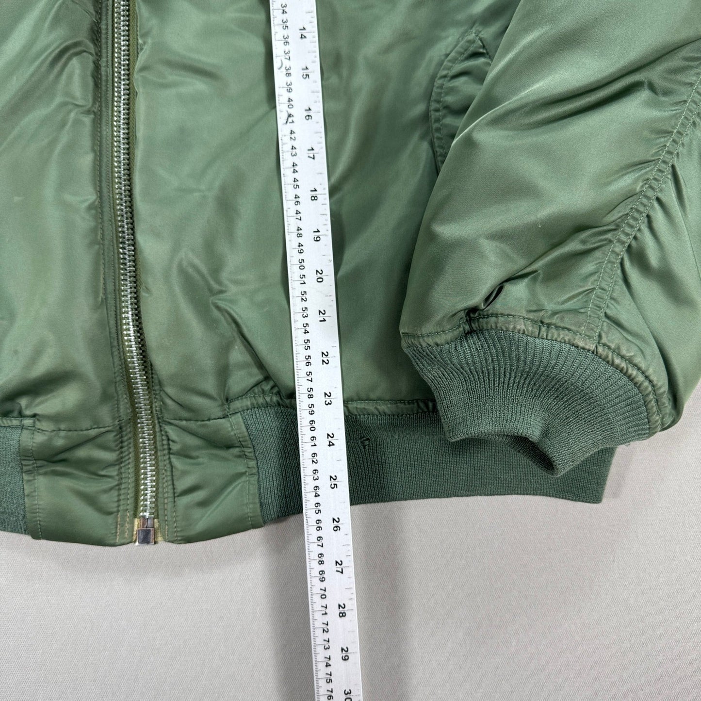 Vintage Schott Bros MA-1 Flight Bomber Jacket mens Medium Olive Green Military