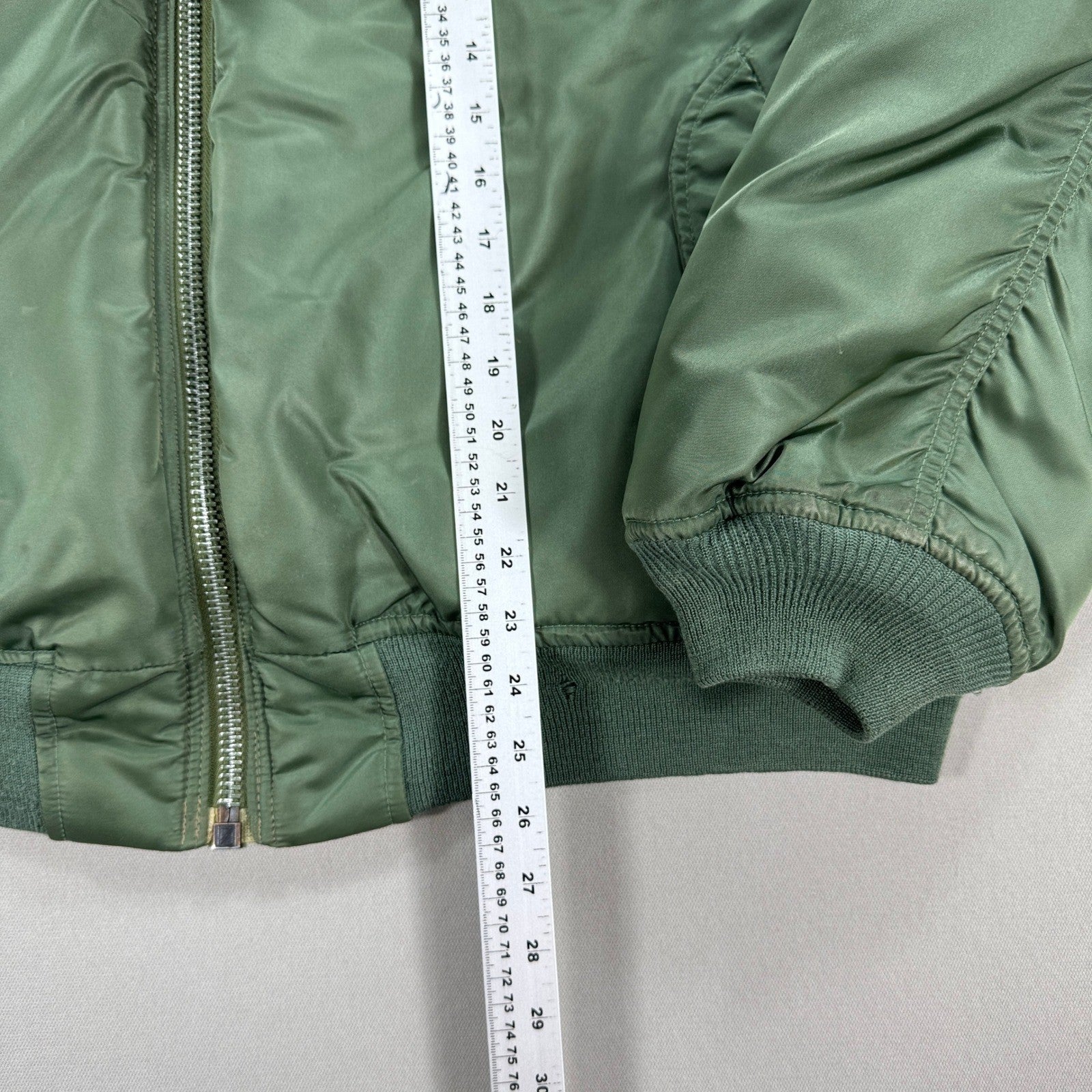 Vintage Schott Bros MA-1 Flight Bomber Jacket mens Medium Olive Green Military