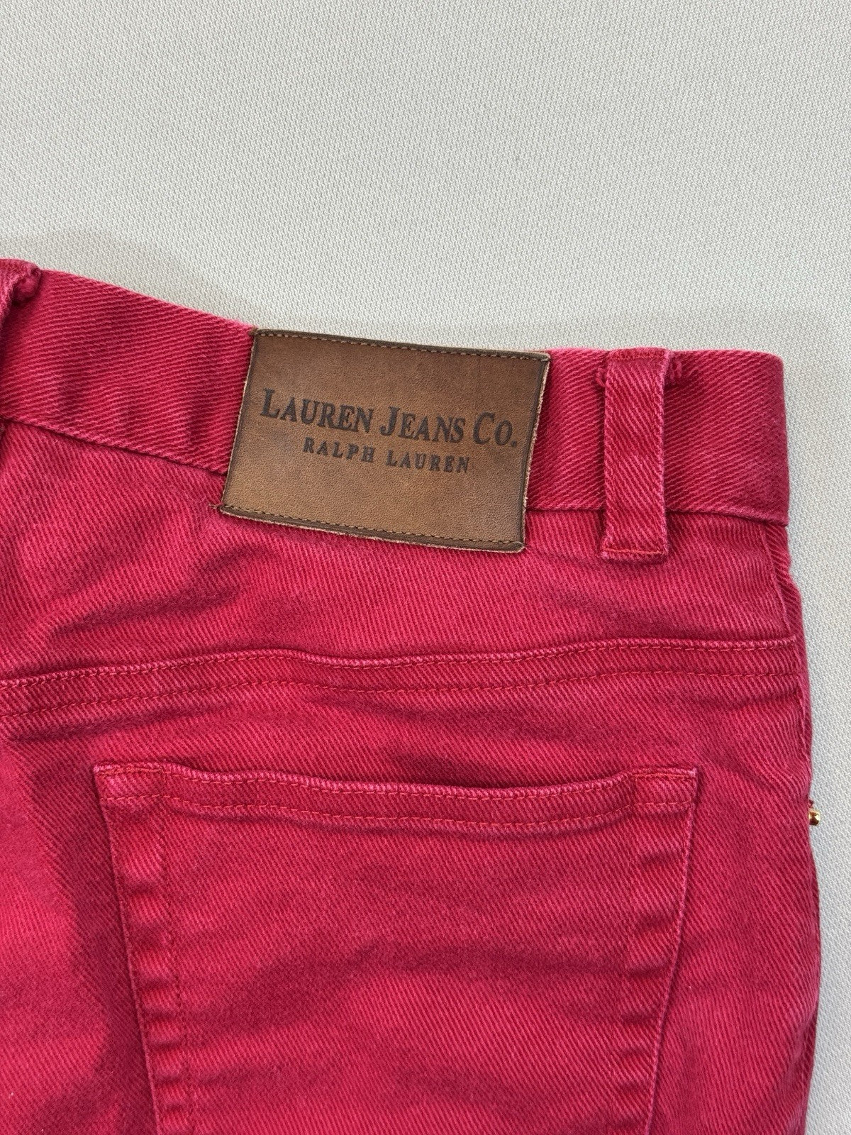 Ralph Lauren Lauren Jeans Co Womens Size 6 Red Straight Leg Jeans Modern Fit