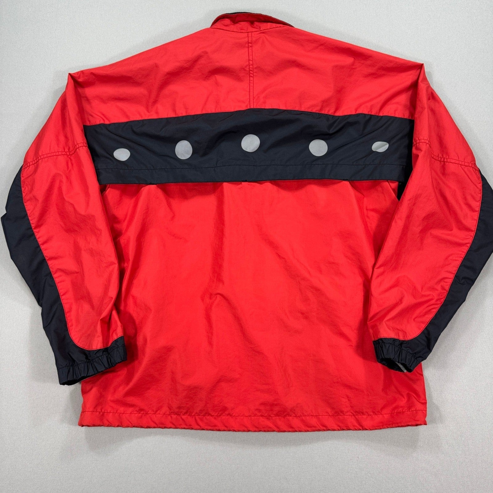 Vintage 90s Nike Fit Track Jacket mens Large Red Full Zip Windbreaker Tailwind