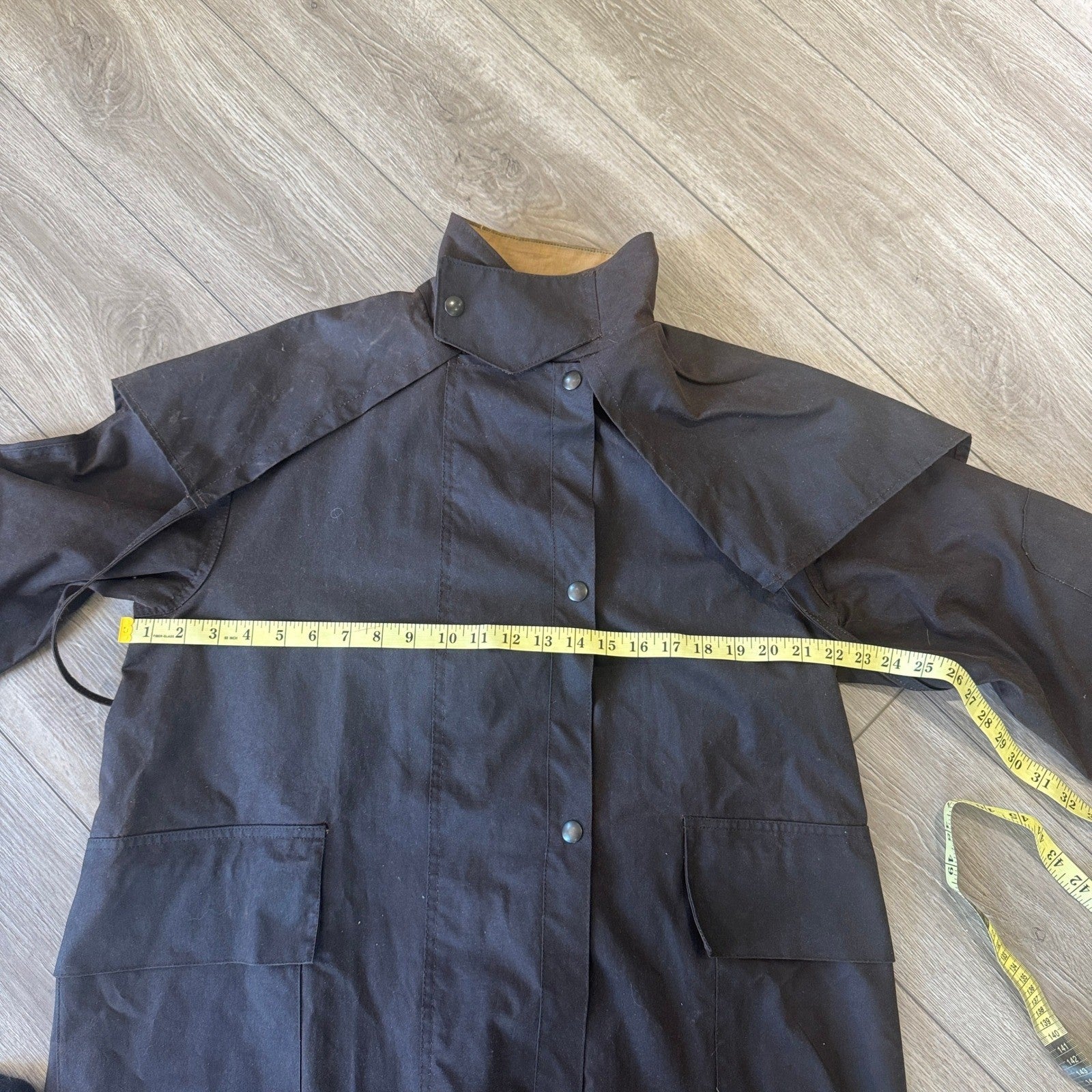 Driza Bone Vintage Australian Coat Waxed Oilskin mens Medium Duster Dark Brown