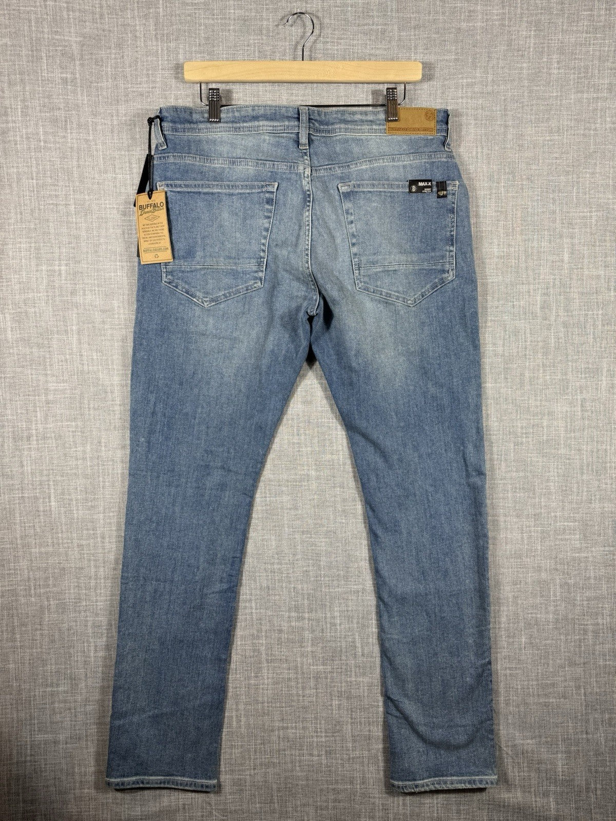 Buffalo David Bitton Max-X Jeans Mens 34x32 Skinny Stretch New Msrp $119