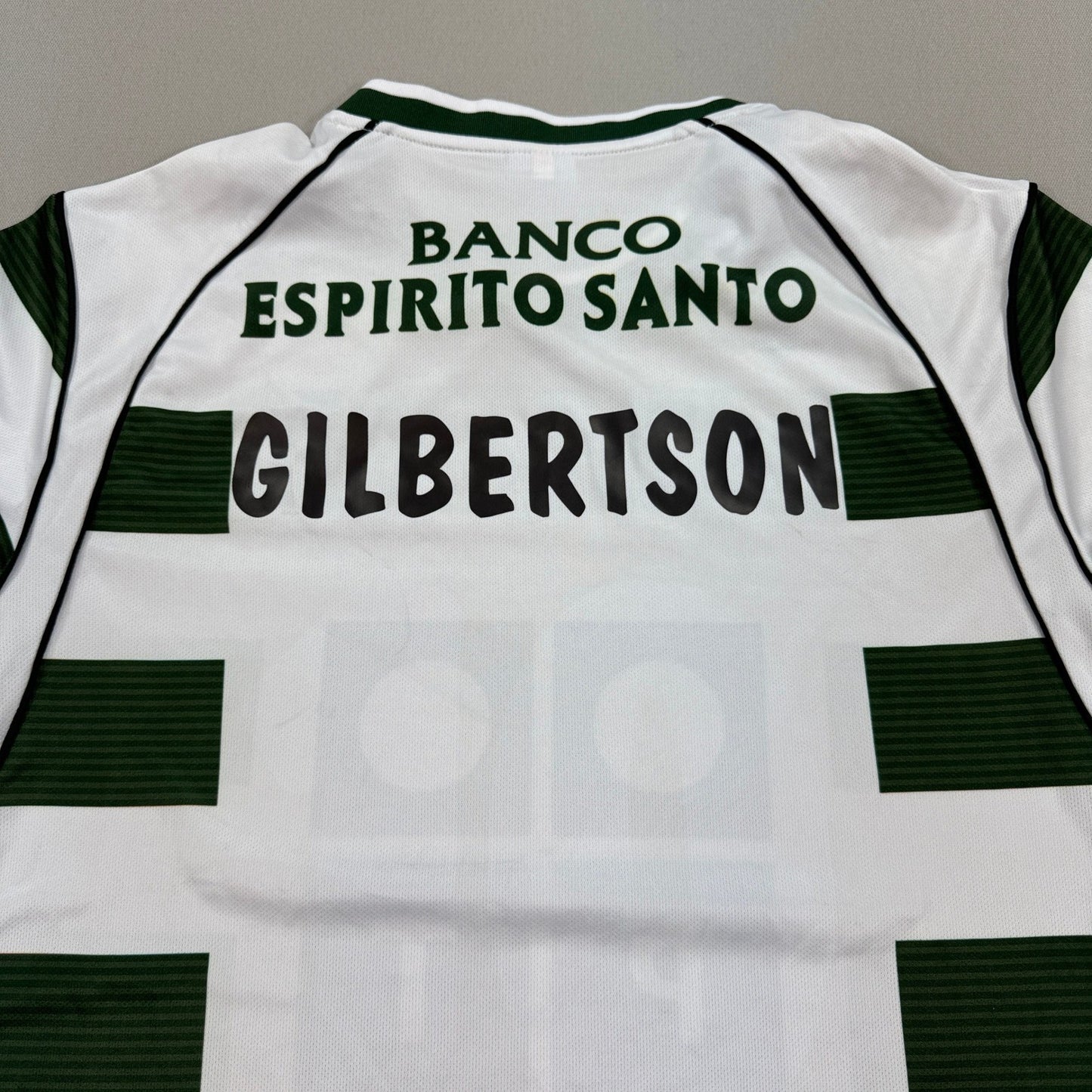 Sporting Portugal mens XL Gilbertson Jersey Reebok Football Soccer Green White