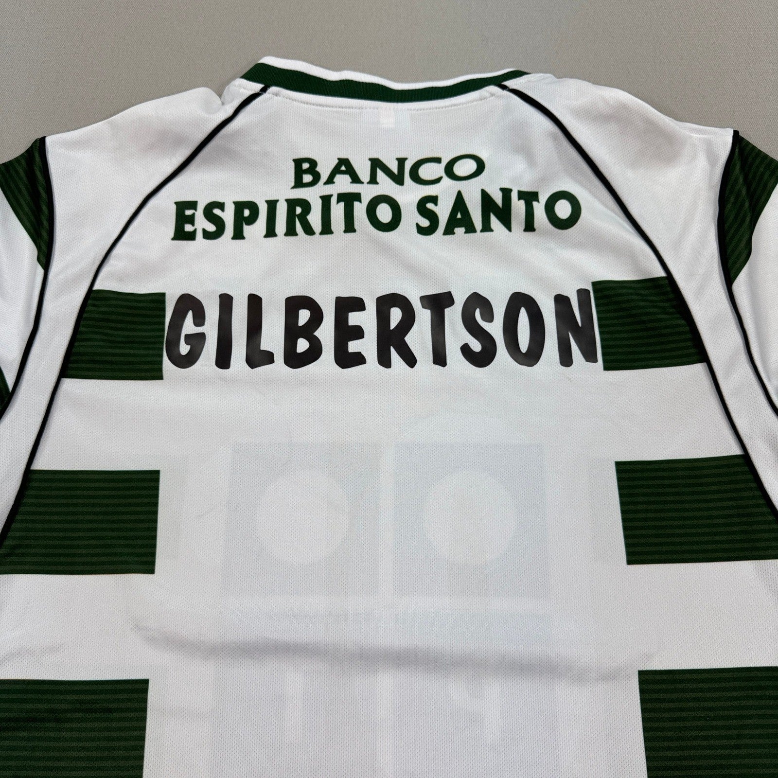 Sporting Portugal mens XL Gilbertson Jersey Reebok Football Soccer Green White